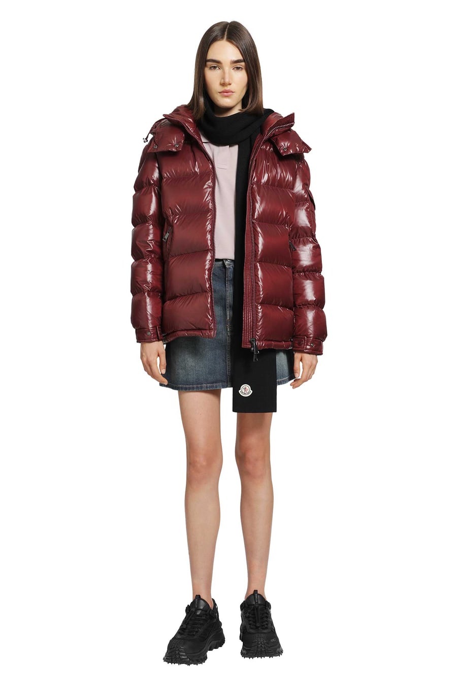 Moncler Maire Hooded Short Down Jacket, view 5