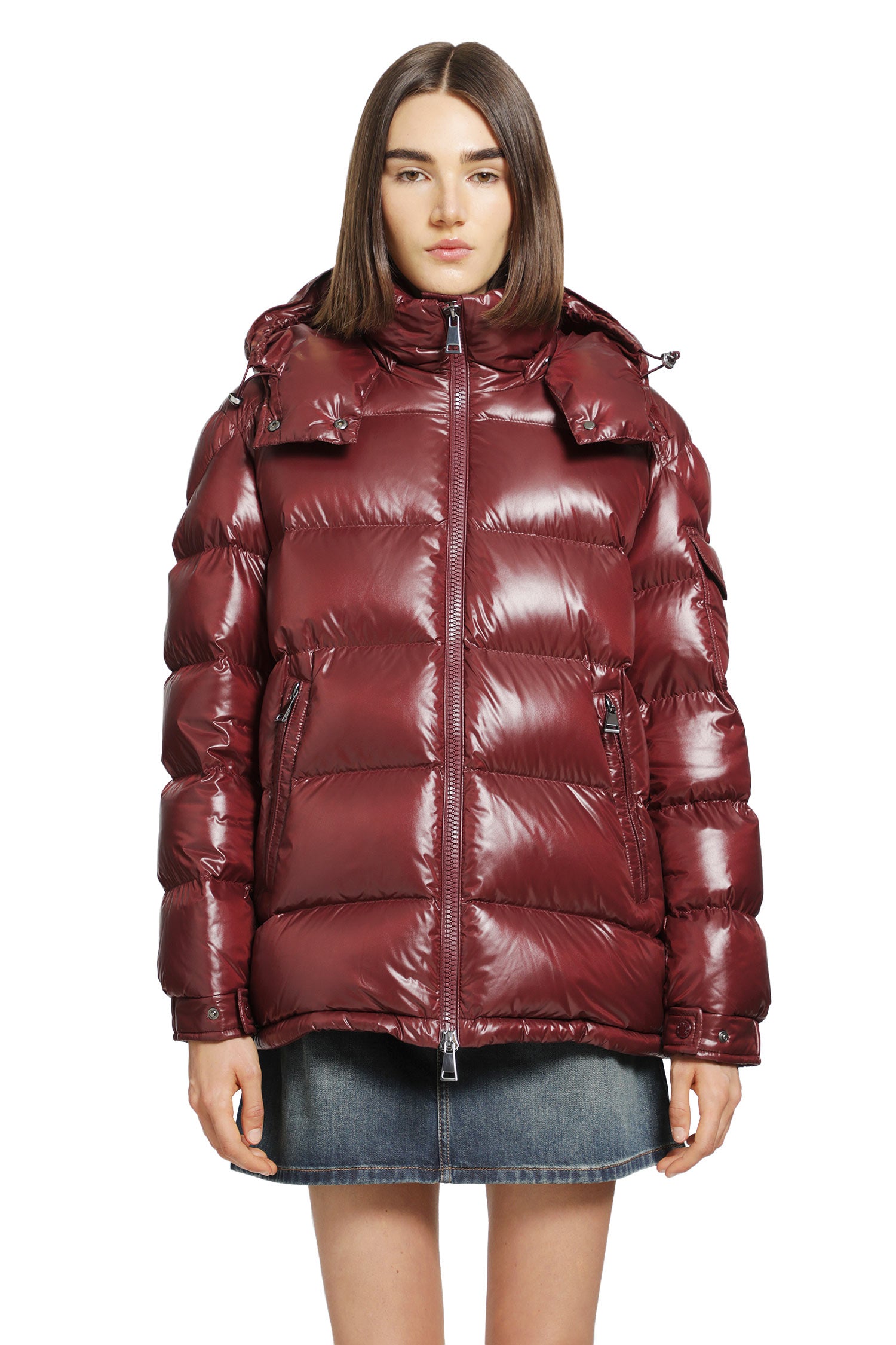 Moncler Maire Hooded Short Down Jacket, view 2