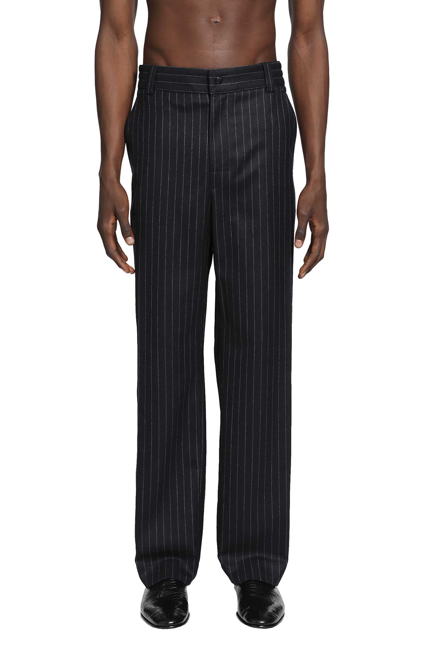 Moncler Tailored Pinstripe Trousers, view 2