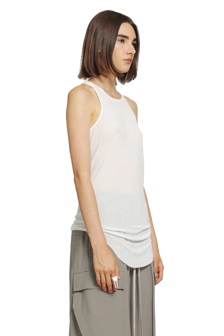 Rick Owens Tower Basic Rib Tank, view 2