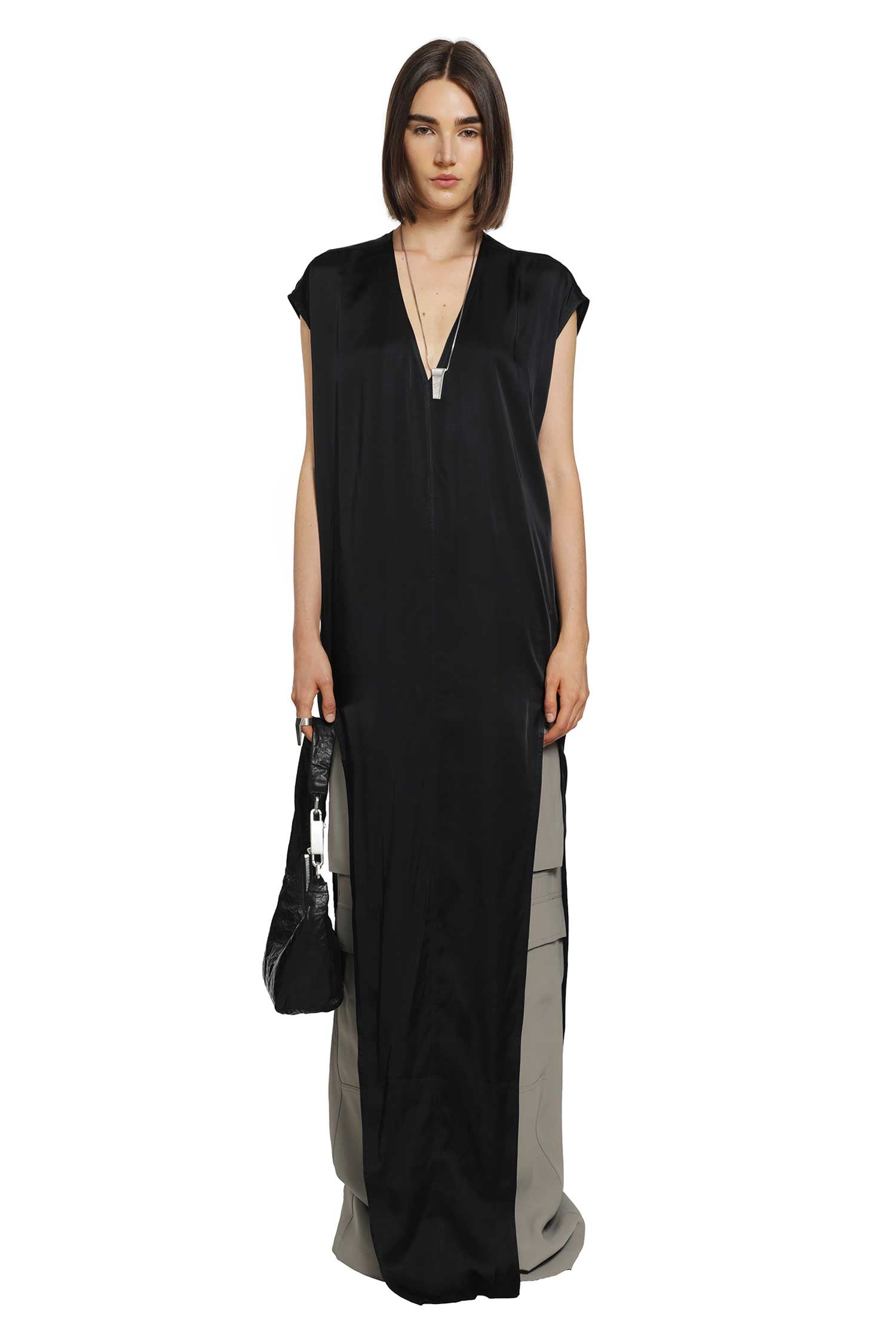 Rick Owens Tower Arrowhead Gown in Washed Charmeuse