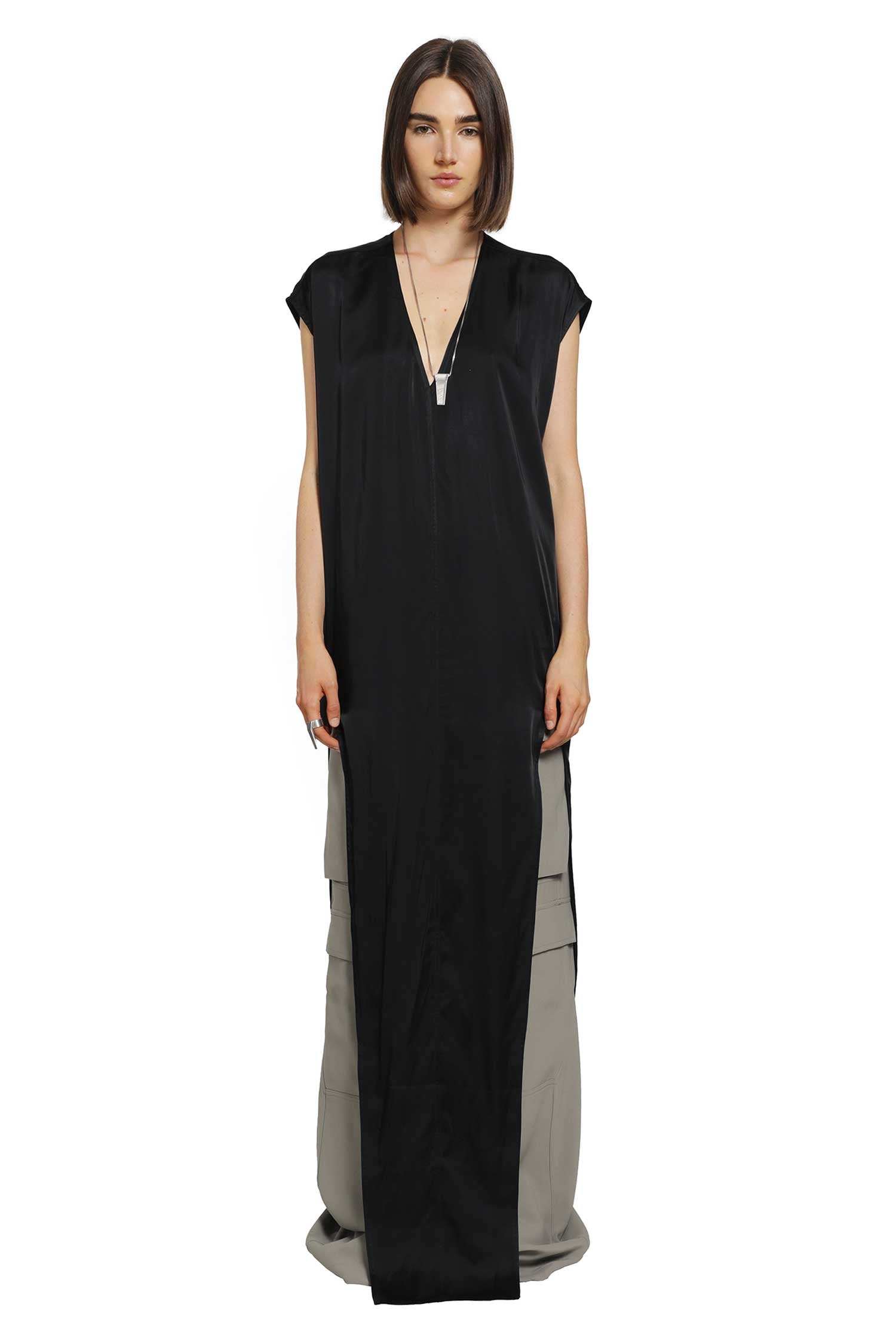 Rick Owens Tower Arrowhead Gown in Washed Charmeuse, view 2