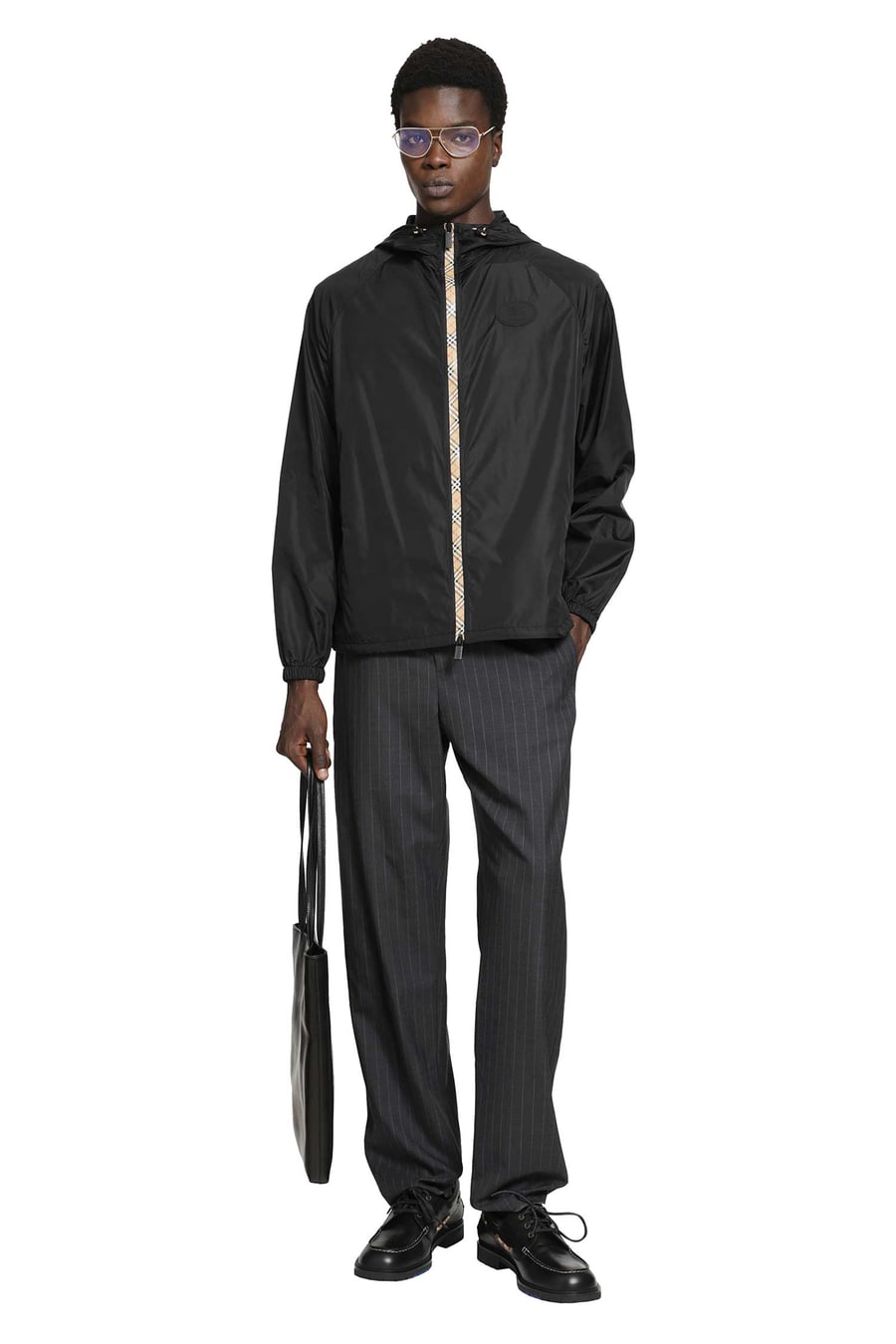 Burberry Pinstriped Wool Track Pants, view 6