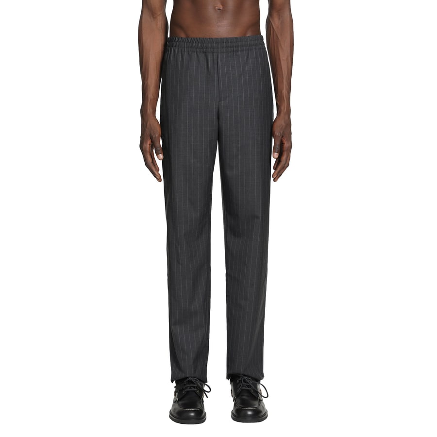 Burberry Pinstriped Wool Track Pants, view 7