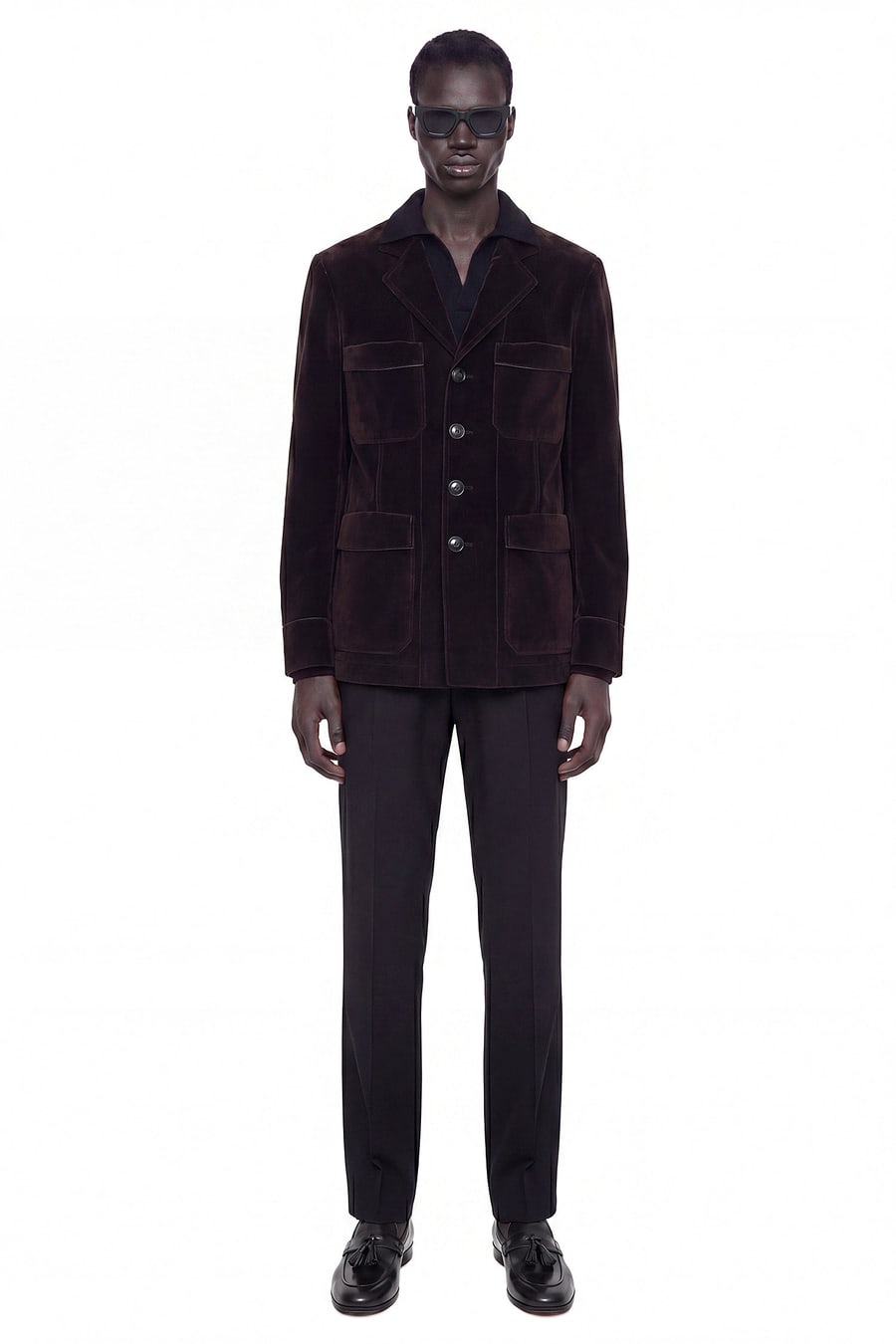 Tom Ford Washed Flocked Tricotine Jacket, view 4