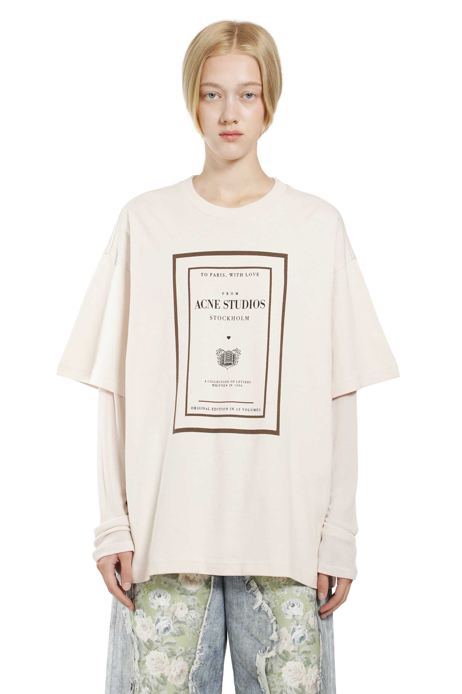 ACNE STUDIOS Layered Graphic T-Shirt, view 2