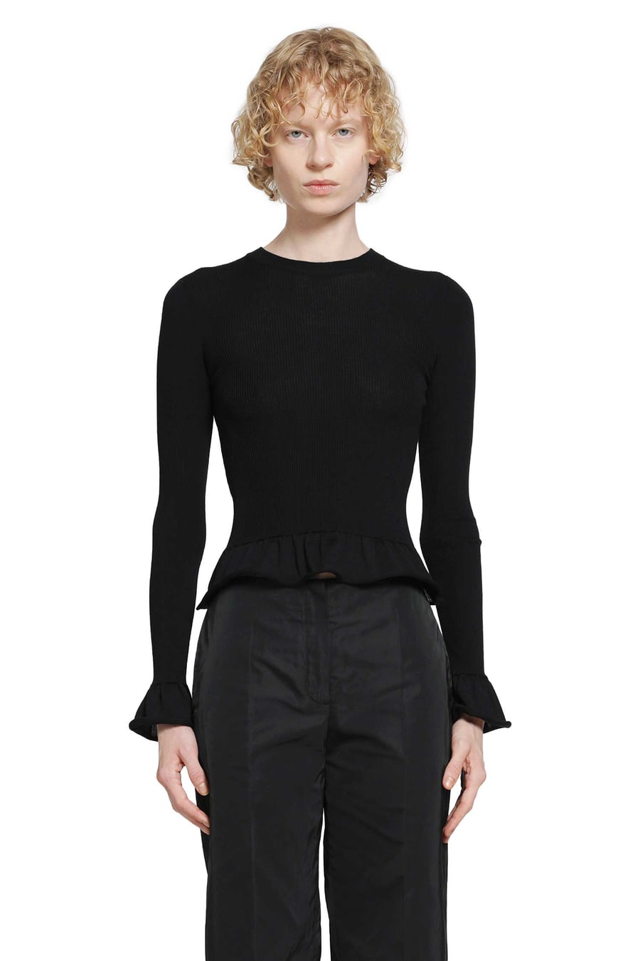 Jil Sander Ruffled Wool Jumper, view 2