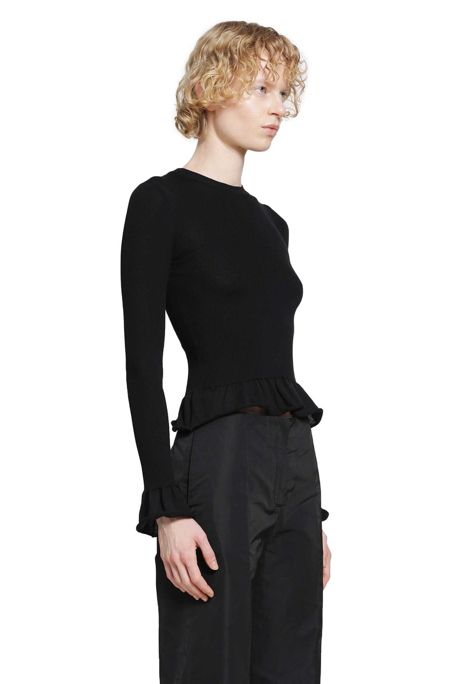 Jil Sander Ruffled Wool Jumper, view 3