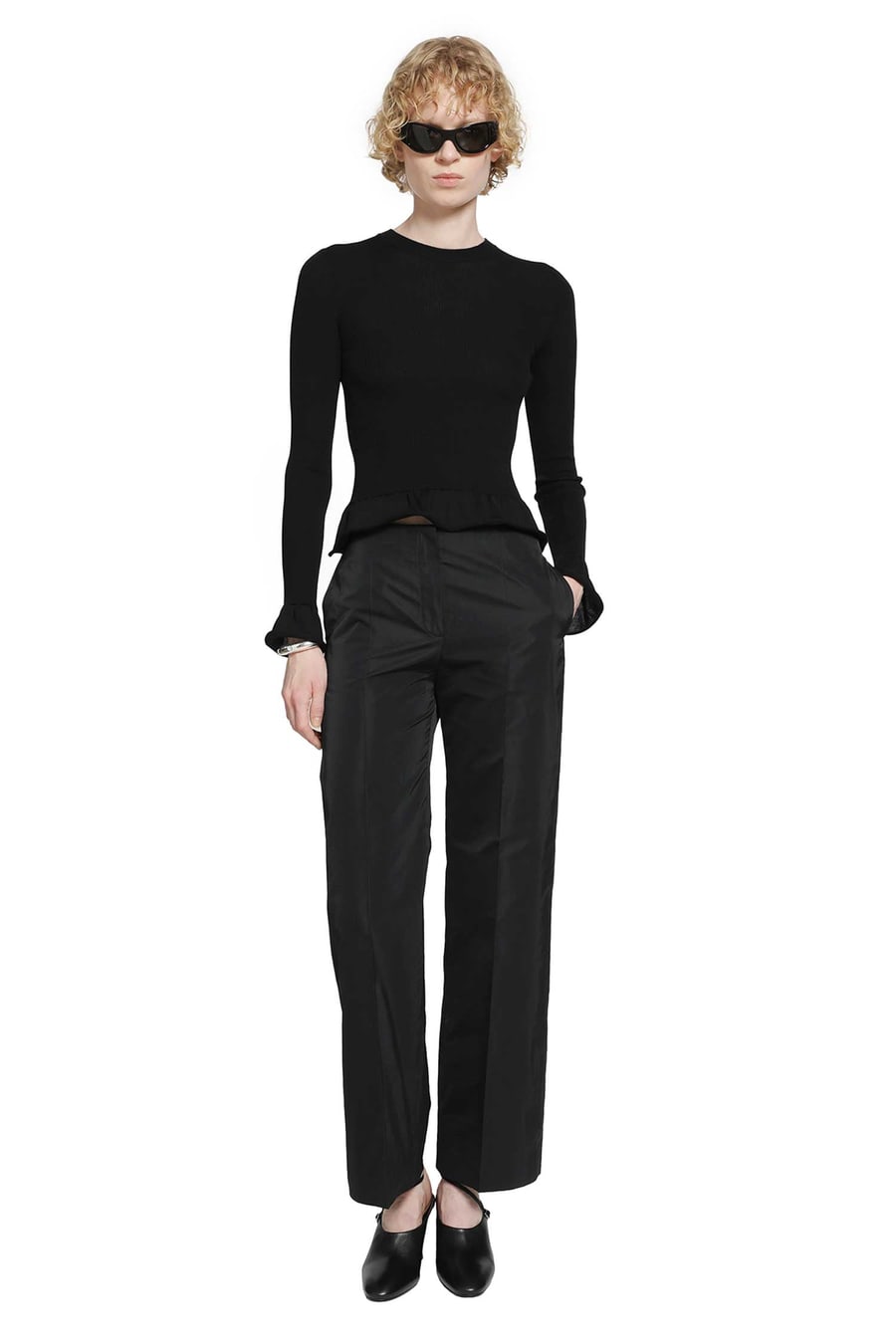 Jil Sander Ruffled Wool Jumper, view 5