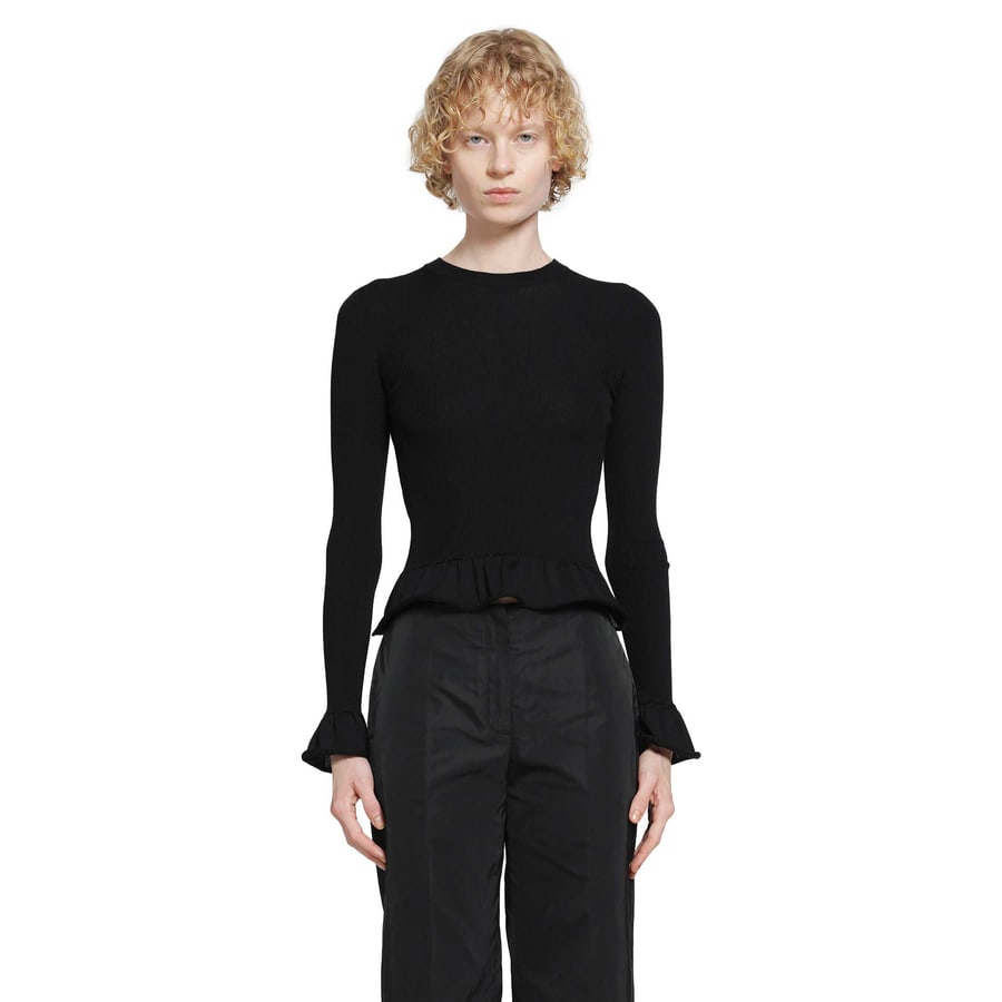 Jil Sander Ruffled Wool Jumper, view 6
