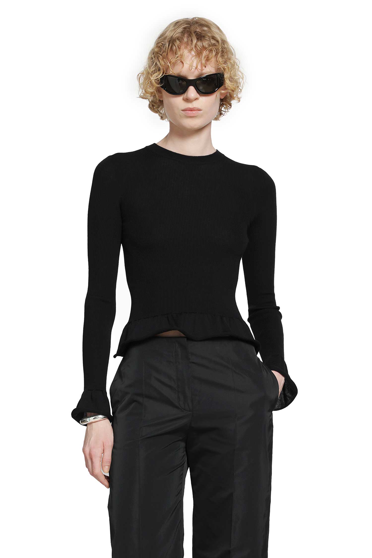 Jil Sander Ruffled Wool Jumper