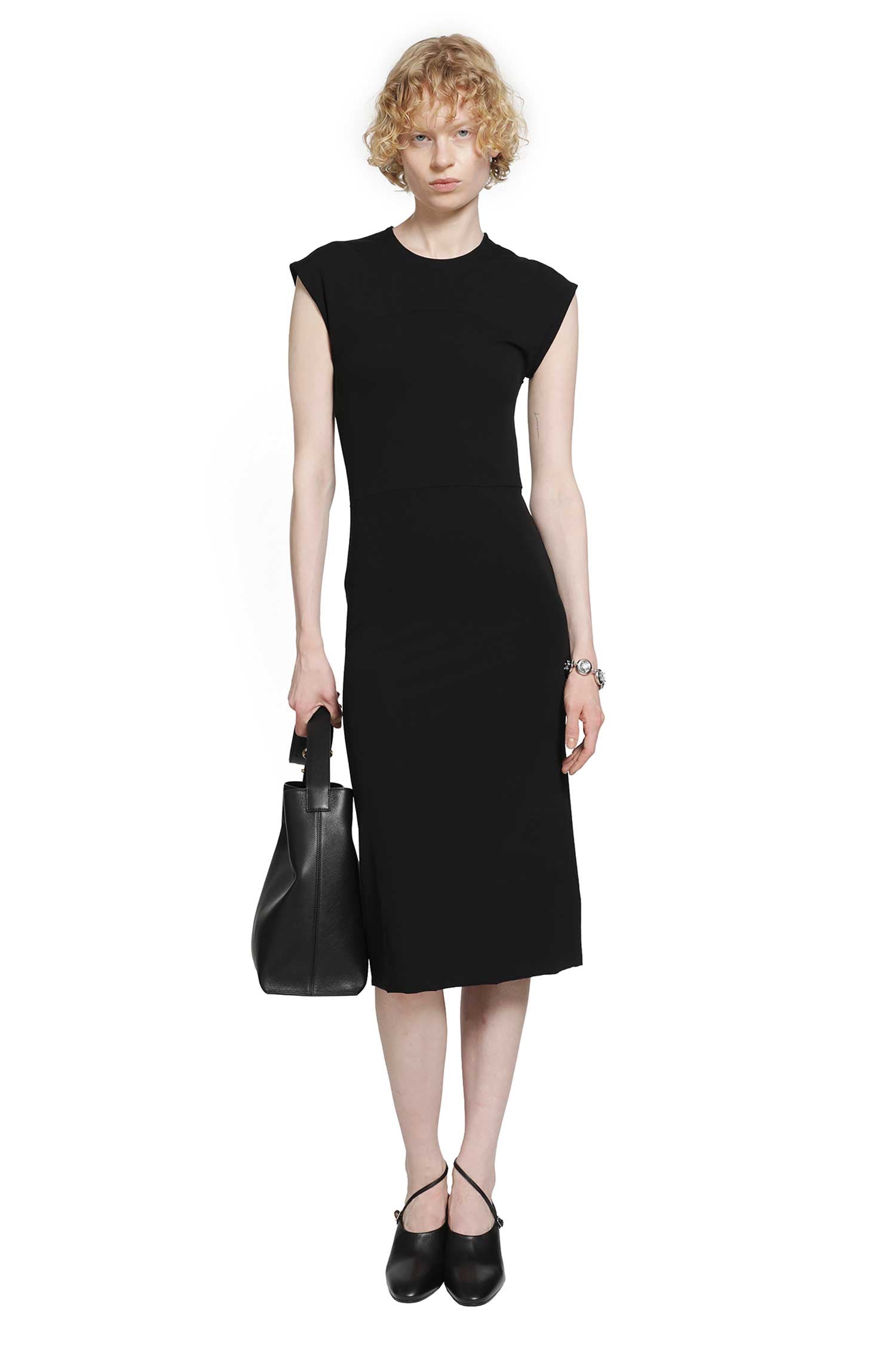 Jil Sander Lightweight Viscose Crewneck Dress