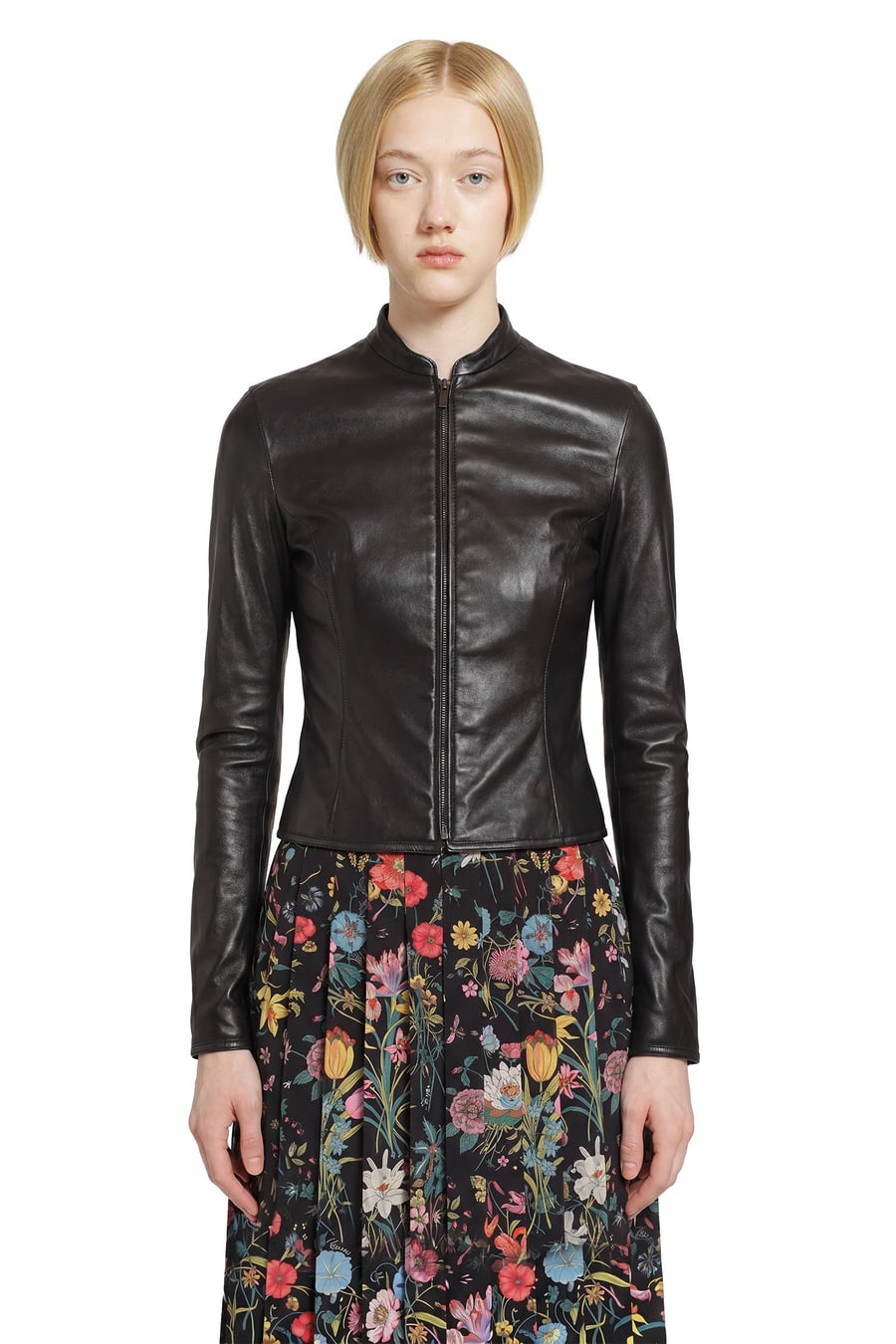 Gucci Light Stretch Leather Zip Jacket, view 2