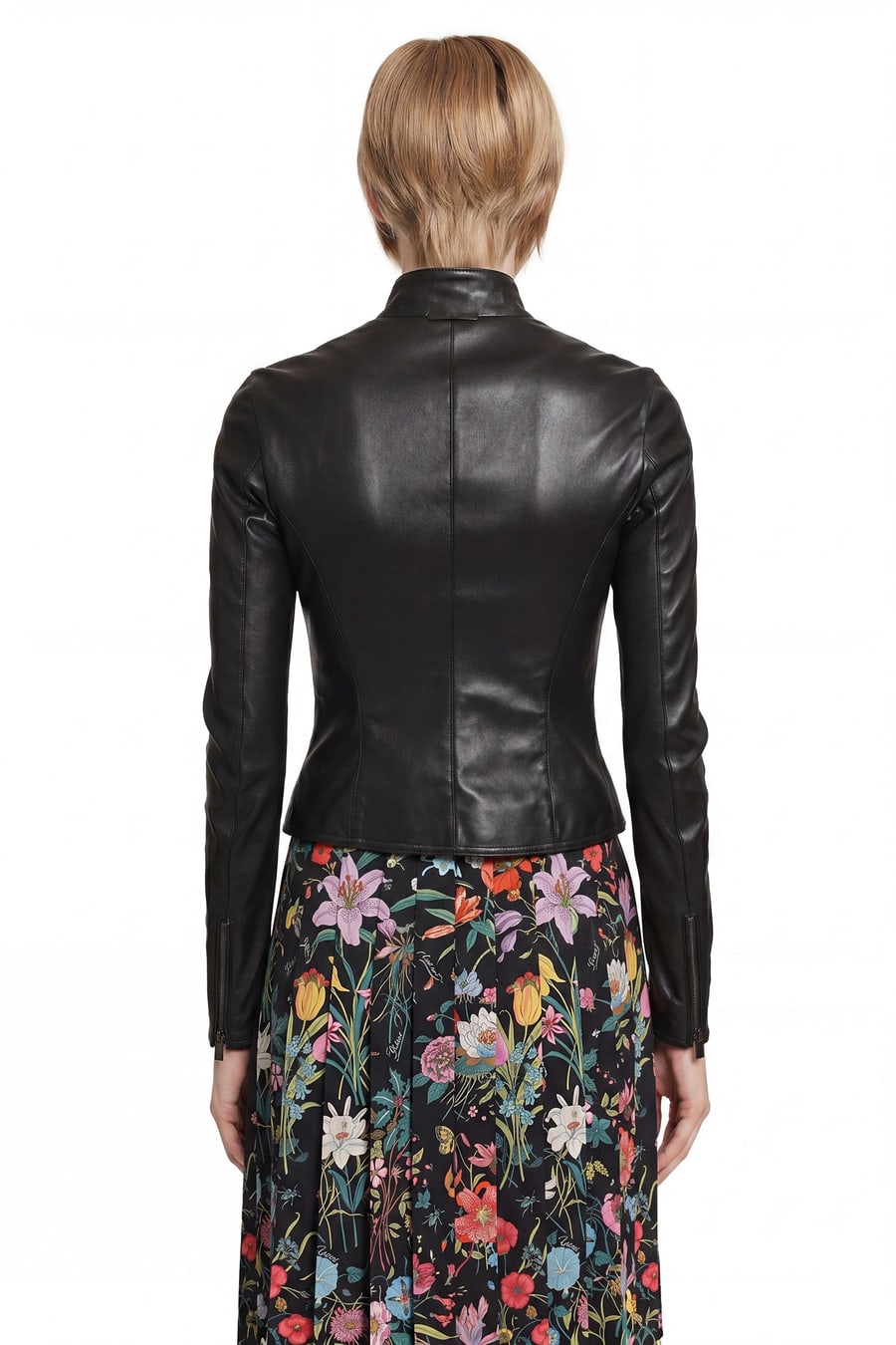 Gucci Light Stretch Leather Zip Jacket, view 4