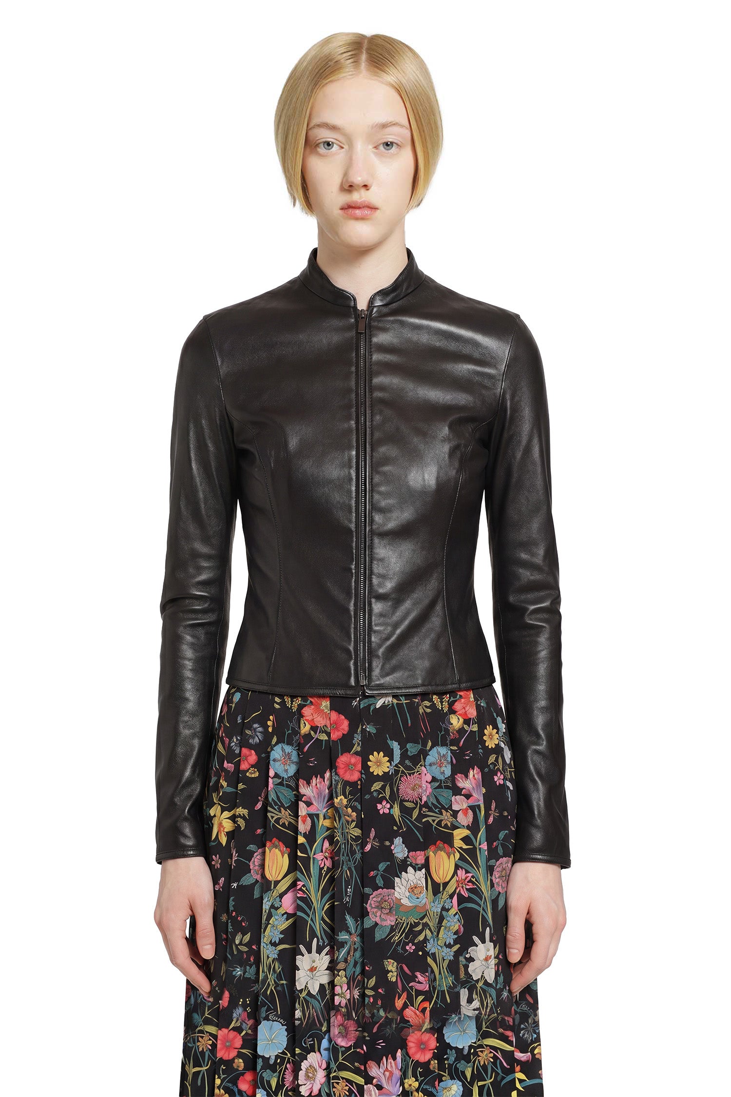 Gucci Light Stretch Leather Zip Jacket, view 2