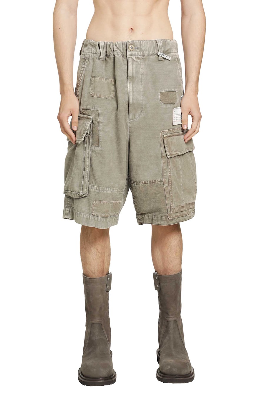MAISON MIHARA YASUHIRO Repaired Cargo Shorts, view 2