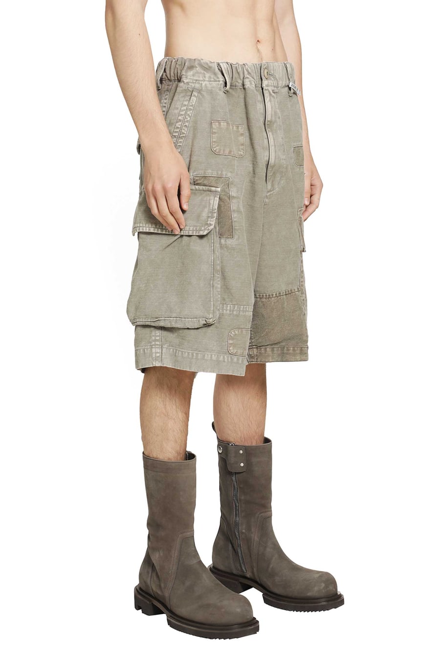 MAISON MIHARA YASUHIRO Repaired Cargo Shorts, view 3