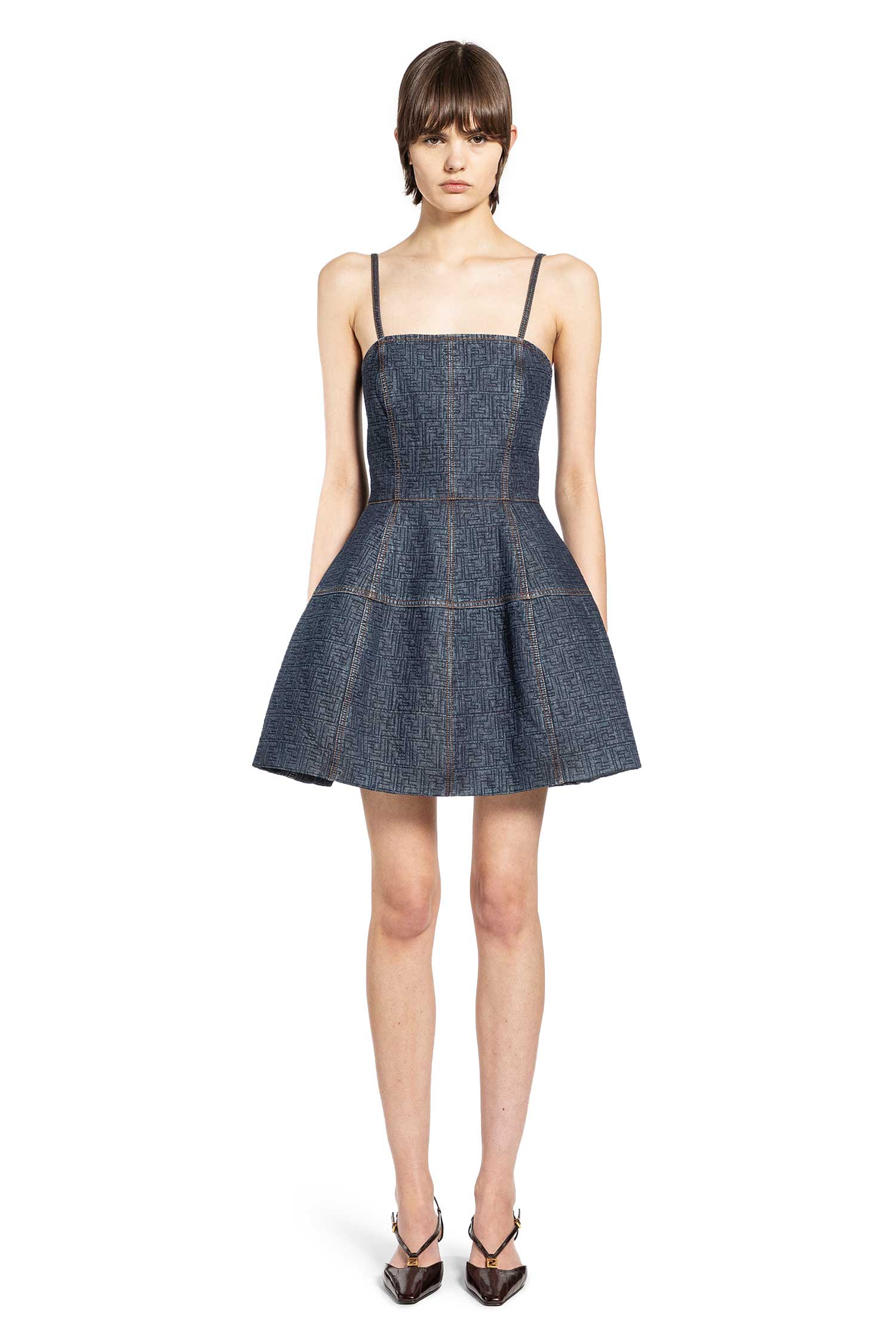 Fendi FF Denim Mini Dress, view 2