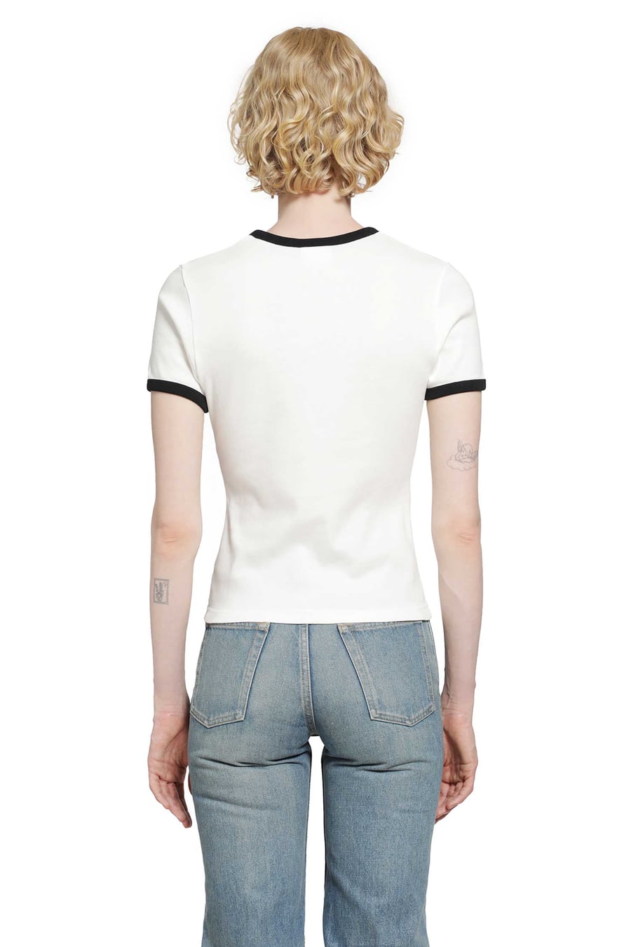 COURRÈGES Signature Contrast T-Shirt, view 4