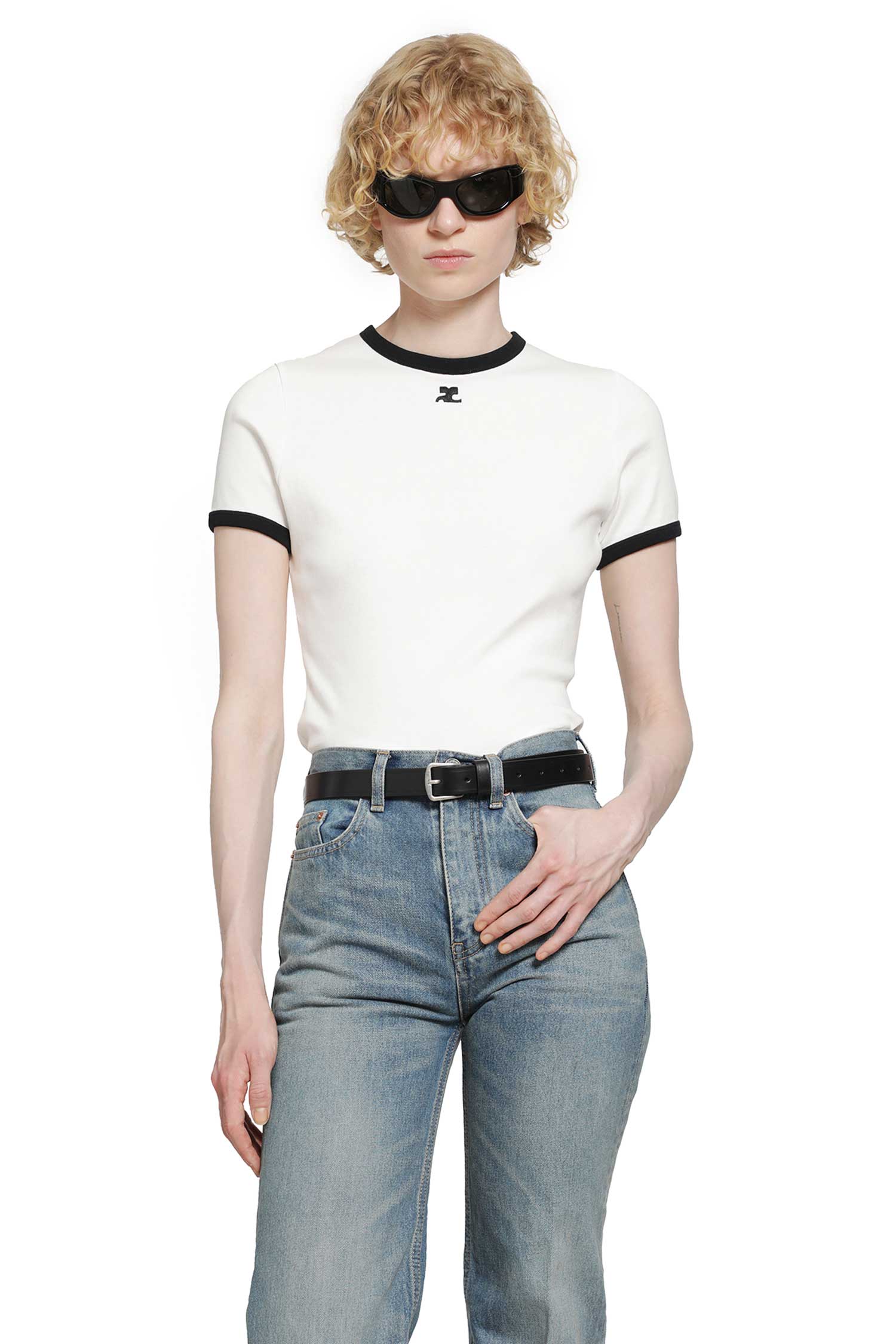 COURRÈGES Signature Contrast T-Shirt