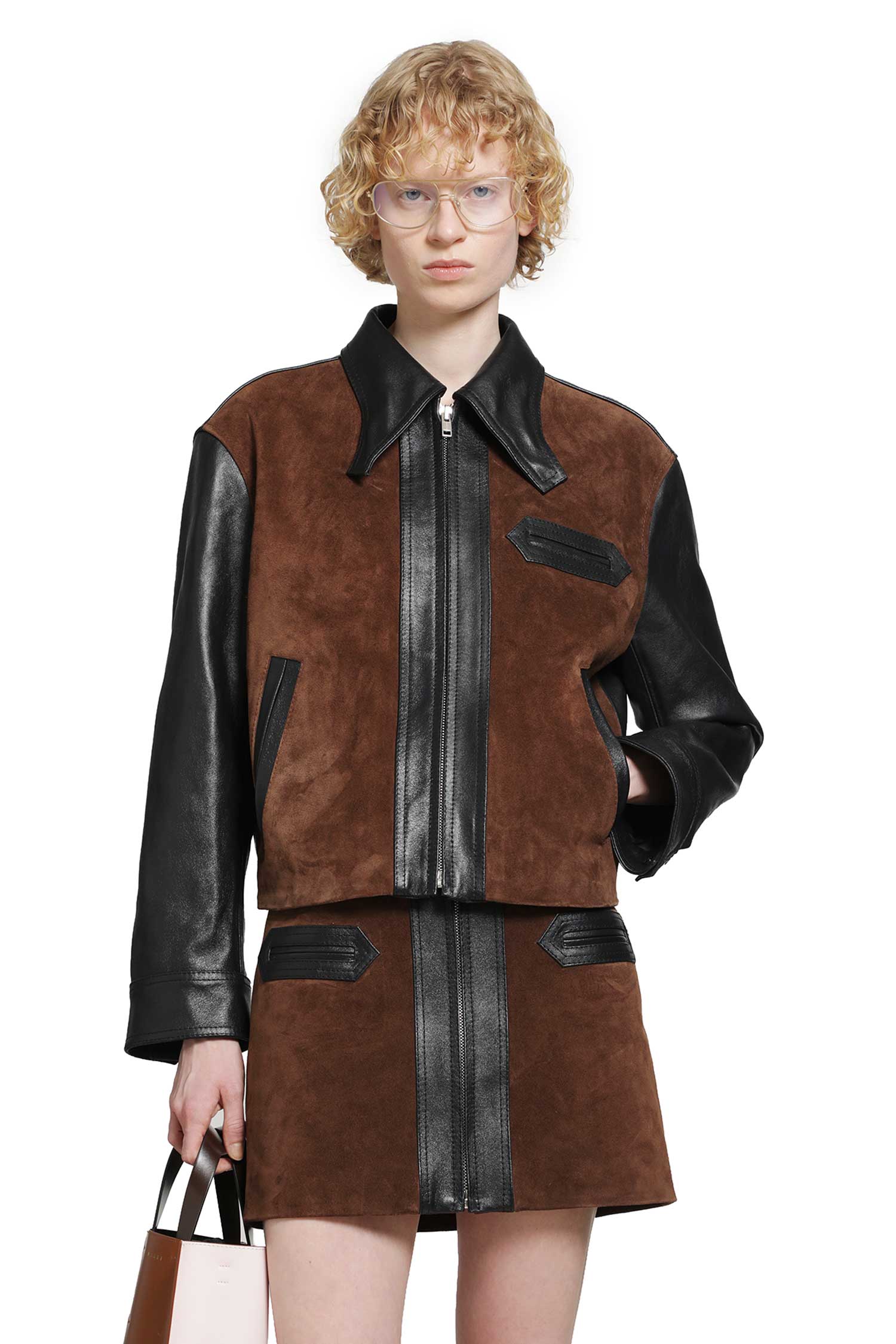 Marni Suede and Leather Jacket