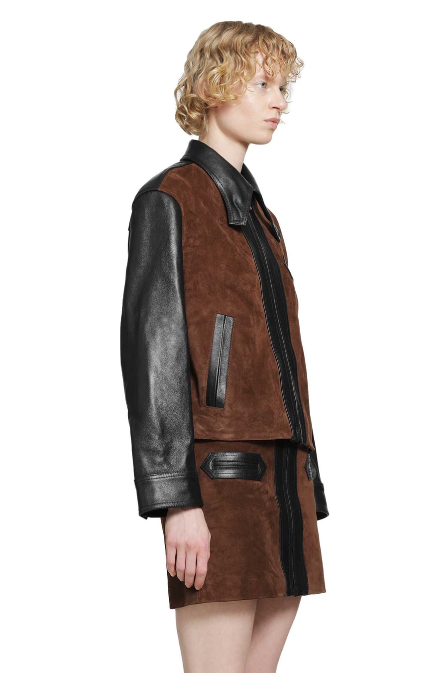 Marni Suede and Leather Jacket, view 3