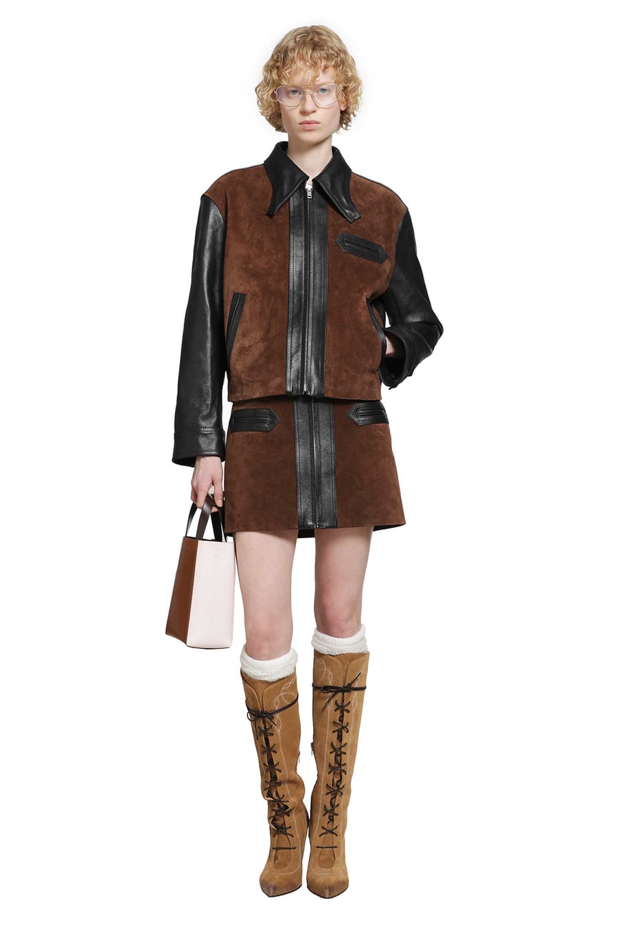 Marni Suede and Leather Jacket, view 6