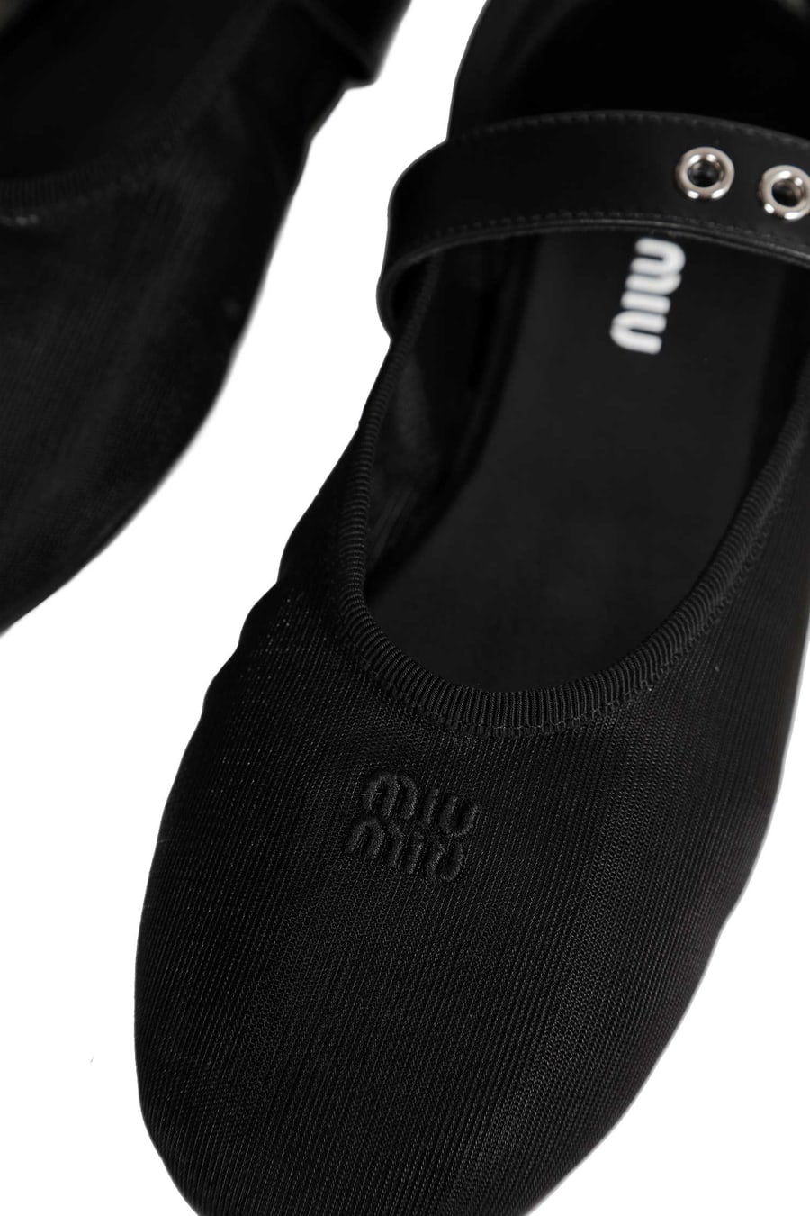 Miu Miu Mesh And Fabric Ballerinas, view 7
