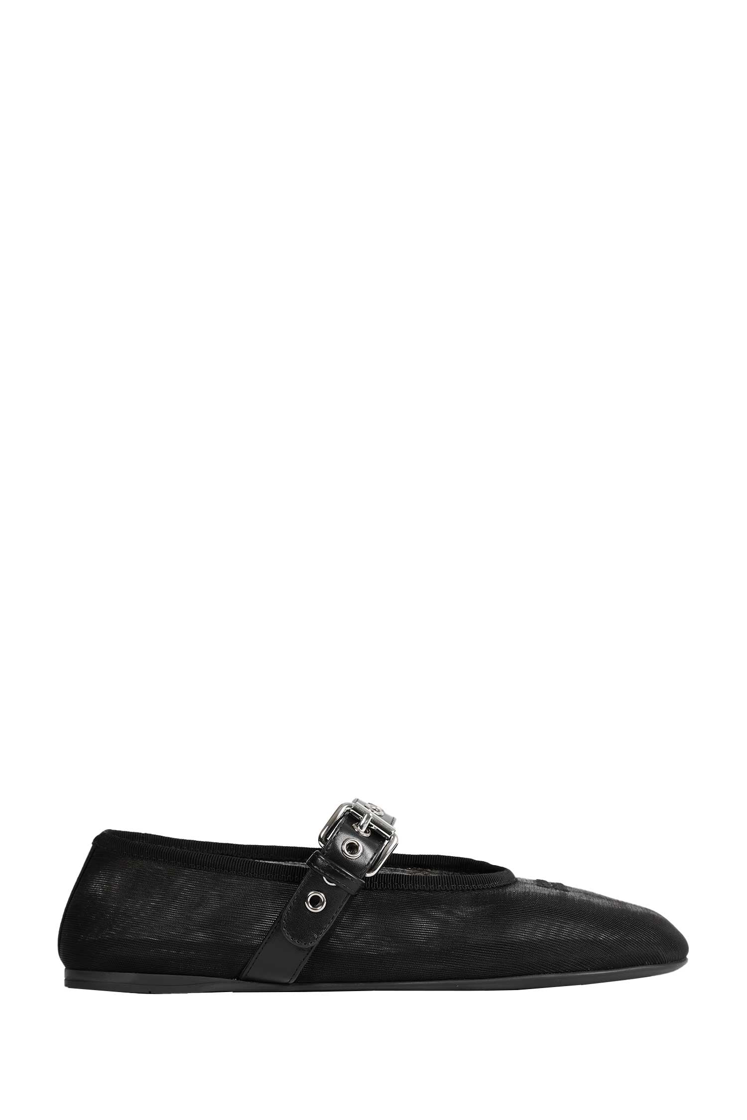 Miu Miu Mesh And Fabric Ballerinas