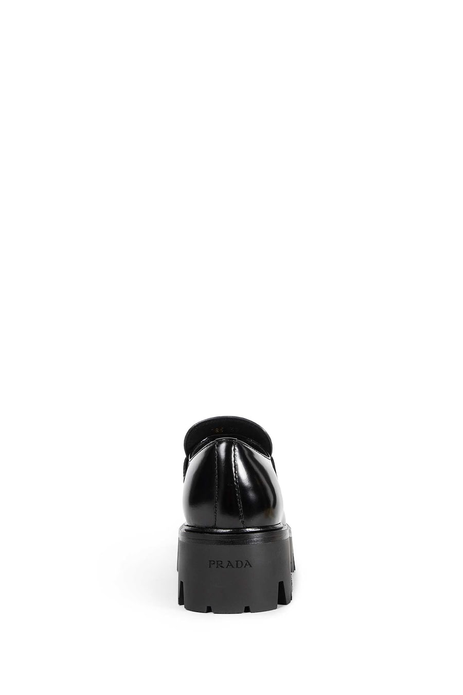 Prada Brushed Leather Platform Loafers, view 3