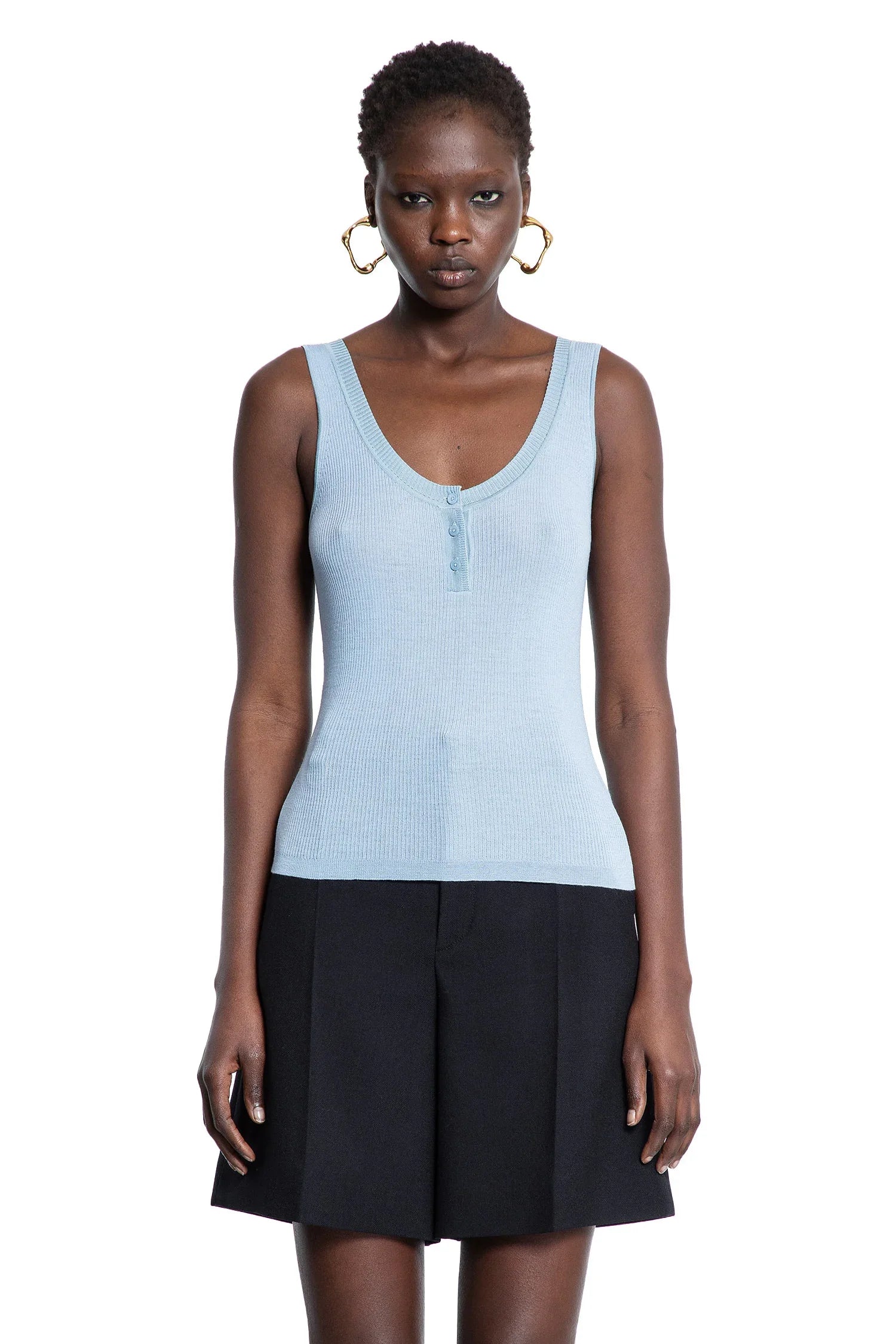 Chloé Tank Top In Wool Knit, view 2