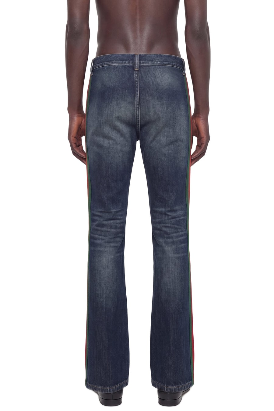 Gucci Flared 5 Pocket Jeans with Web, view 4
