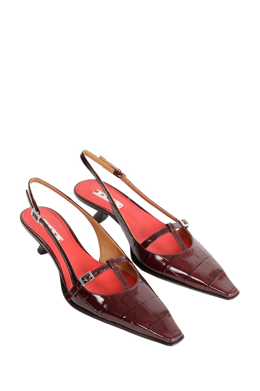 Marni Kitten Heel Slingback Pumps, view 6