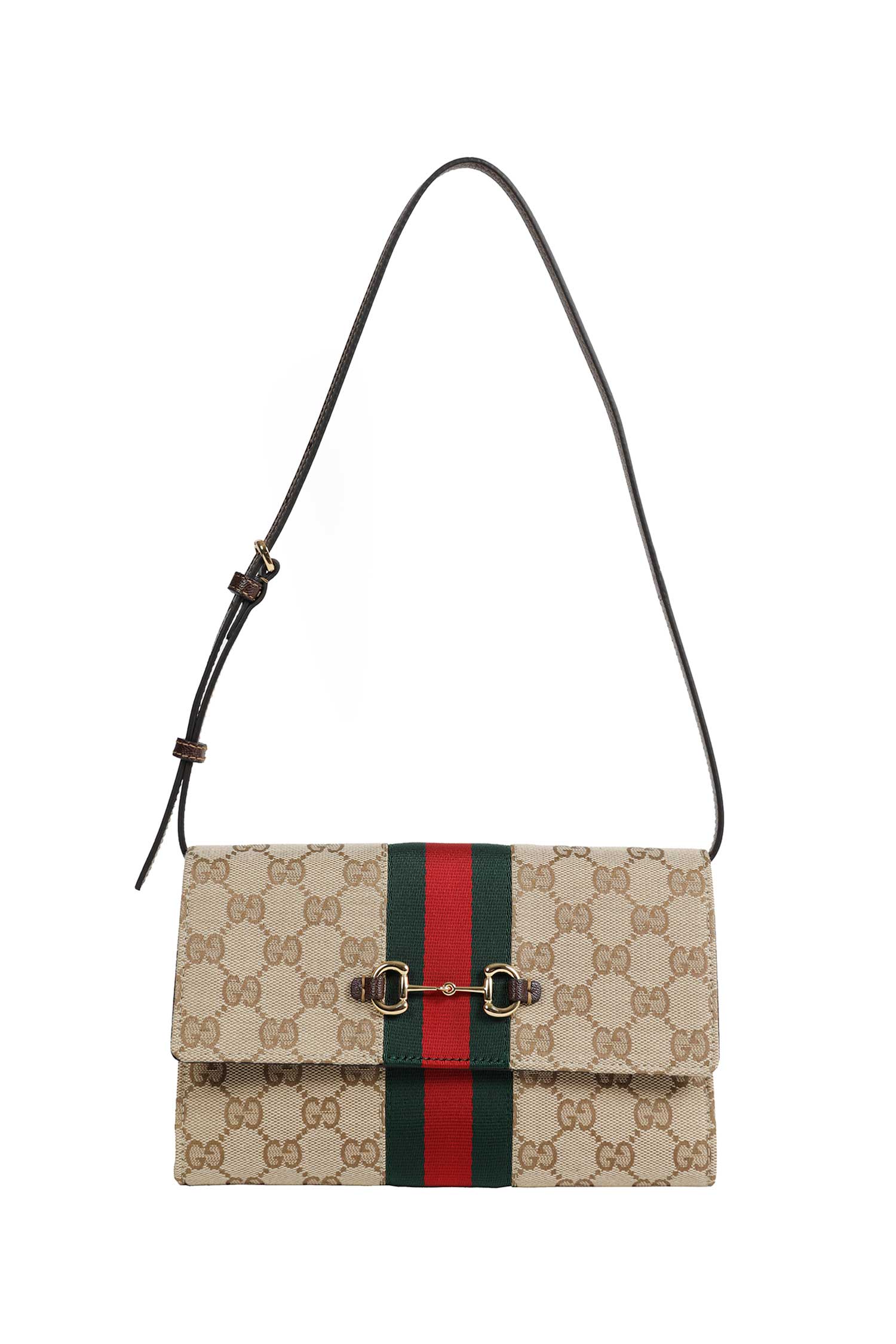 Gucci Gucci Horsebit GG Canvas and Web Wallet