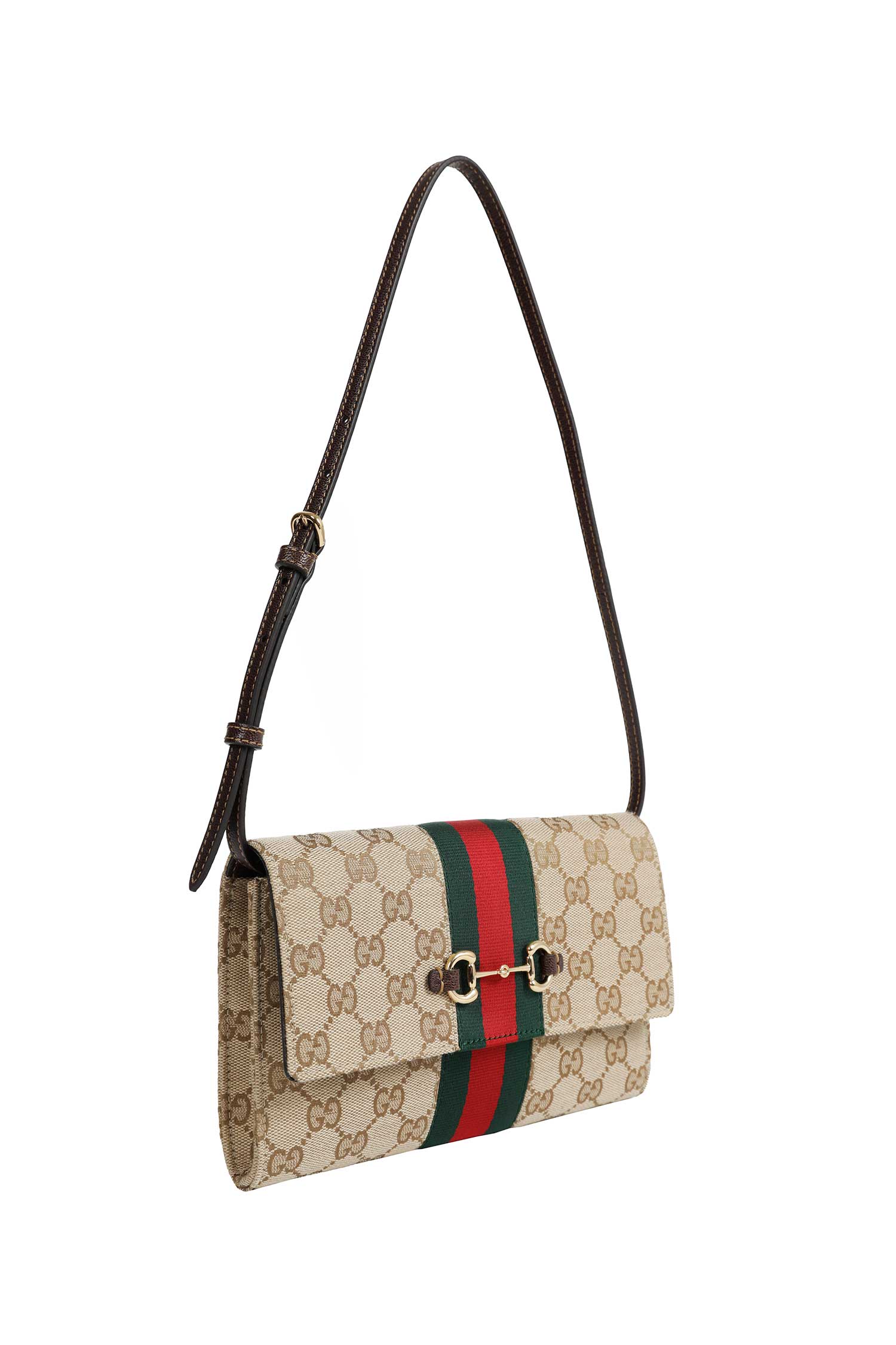 Gucci Gucci Horsebit GG Canvas and Web Wallet, view 2