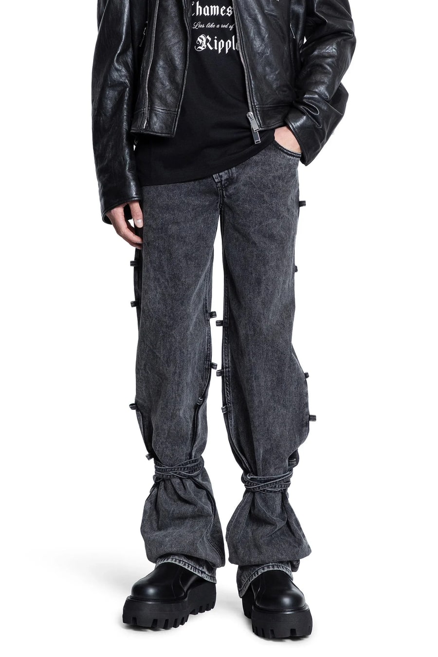 MCQUEEN Tied Jeans