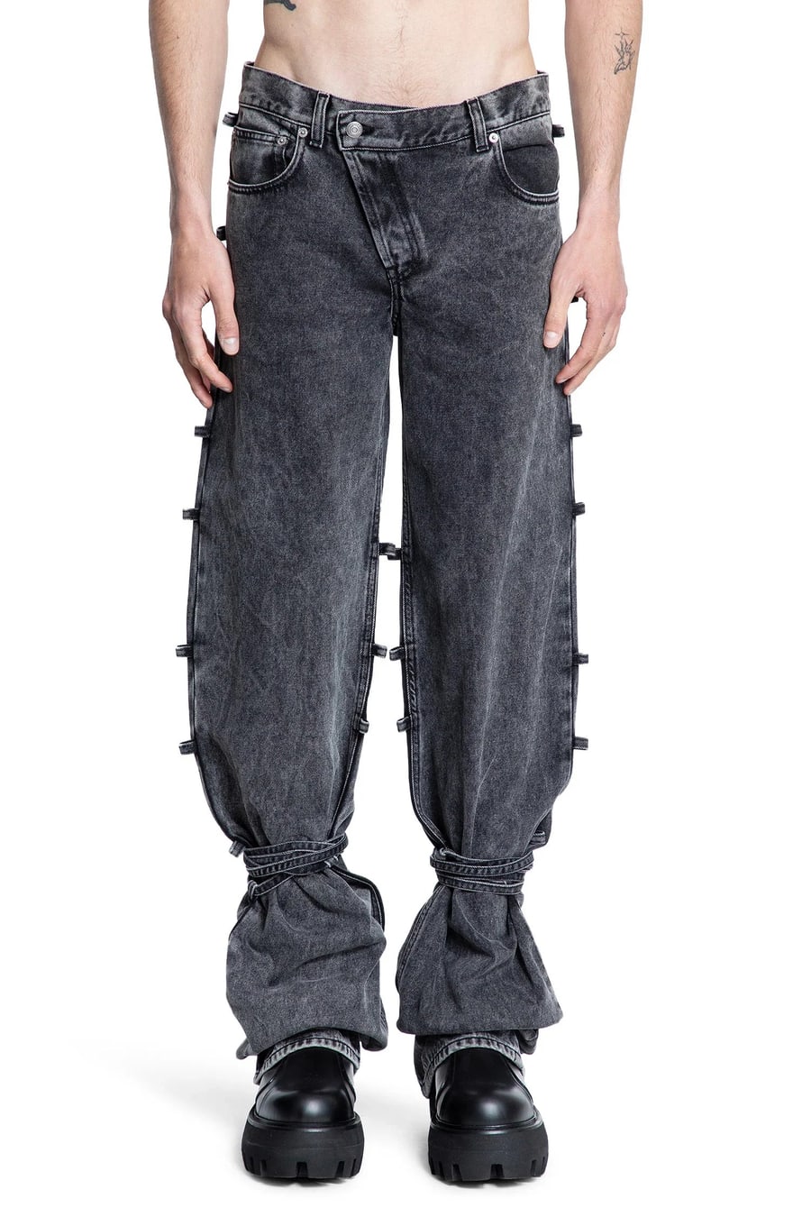 MCQUEEN Tied Jeans, view 2