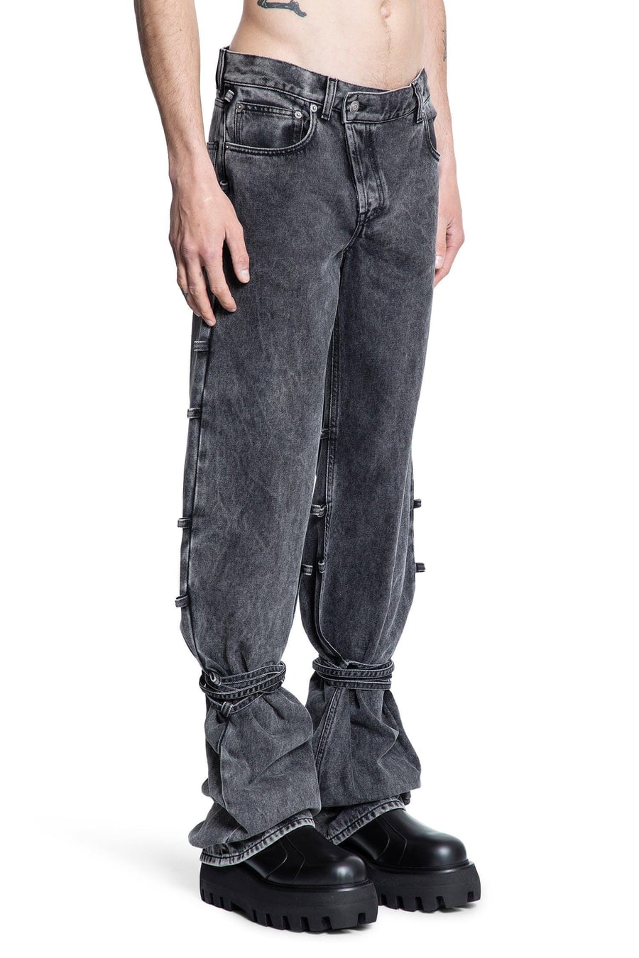 MCQUEEN Tied Jeans, view 3