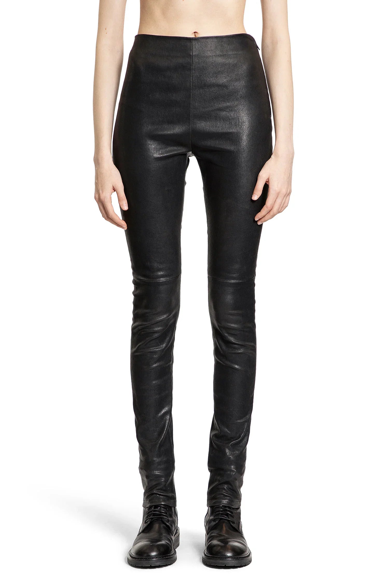 Ann Demeulemeester Florence Leggings in Stretch Nappa, view 2