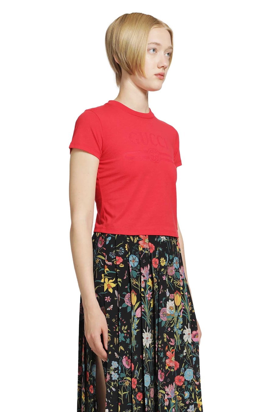 Gucci Interlocking G Cropped T-Shirt, view 3