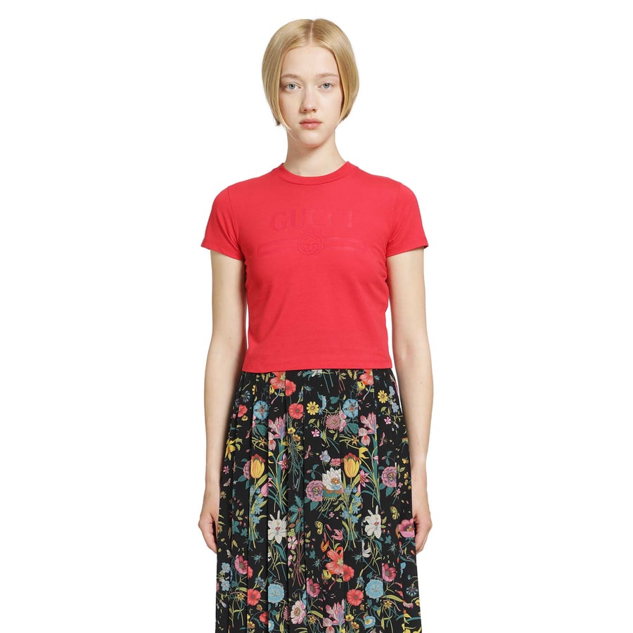 Gucci Interlocking G Cropped T-Shirt, view 6