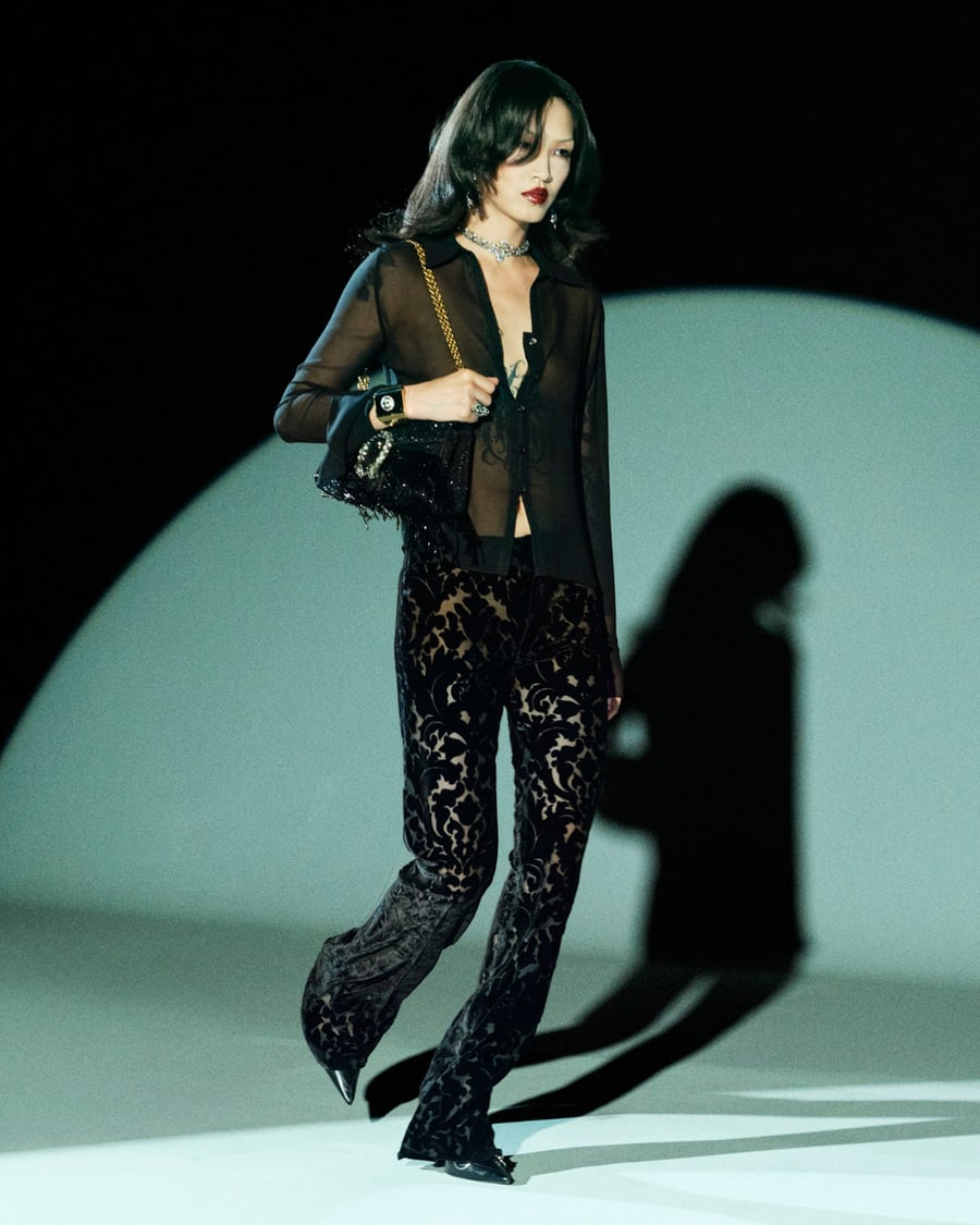 Gucci Silk Georgette Shirt, view 7