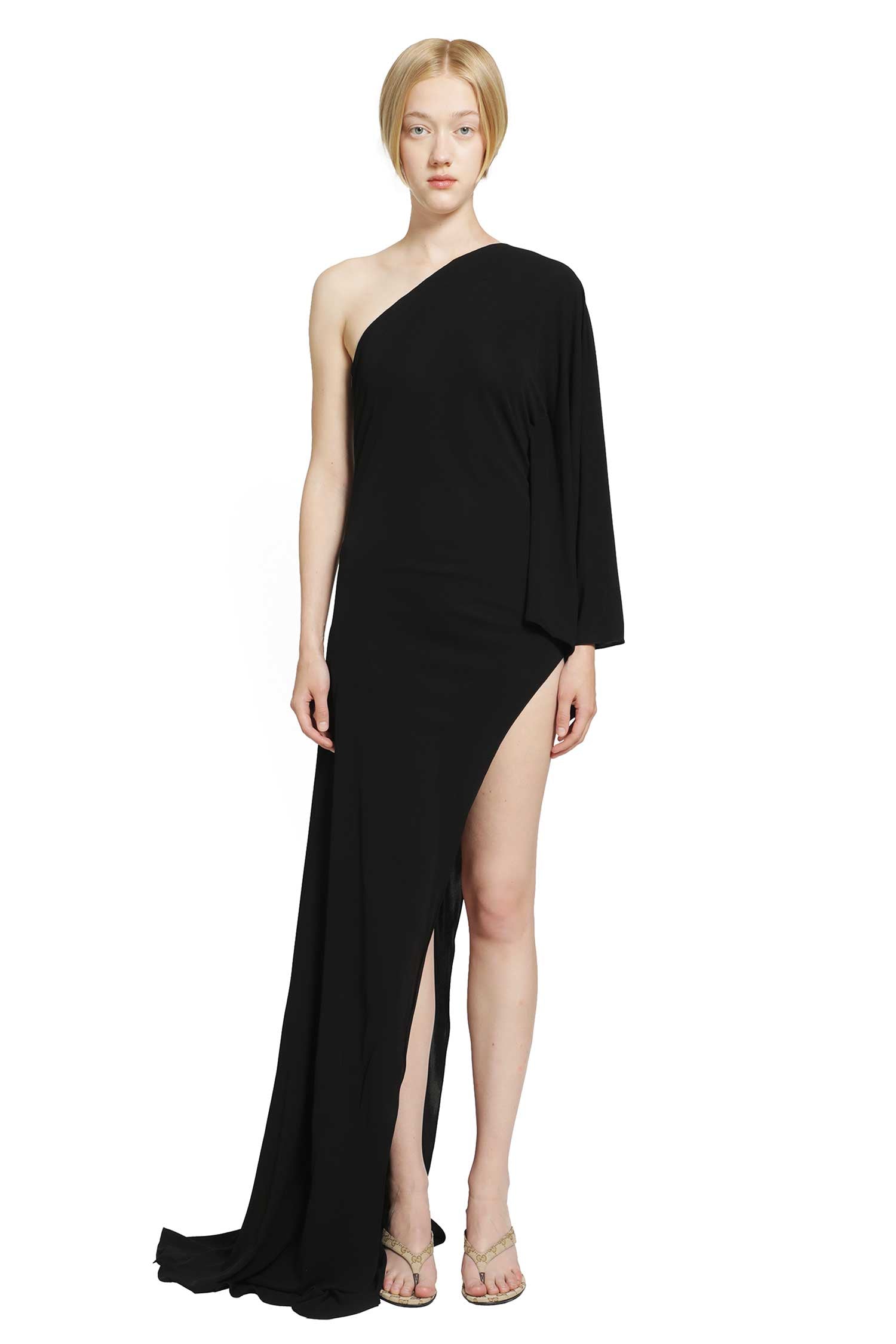 Gucci Asymmetric Viscose Jersey Long dress, view 2