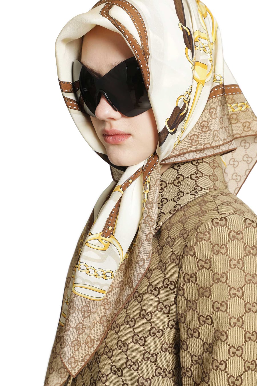Gucci Printed Silk Scarf, view 3