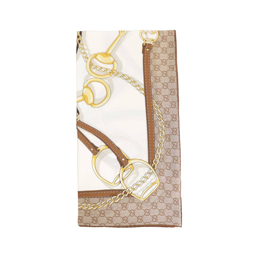 Gucci Printed Silk Scarf, view 4