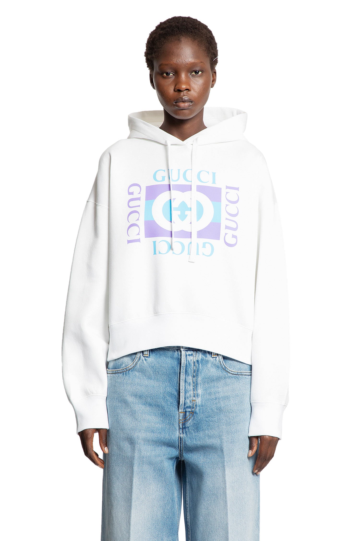 Gucci Vintage Logo Boxy Hoodie, view 2