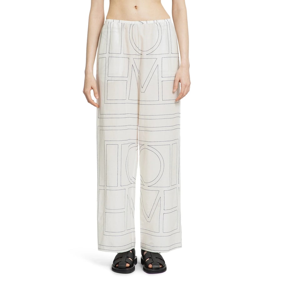 Toteme Monogram Cotton PJ Bottoms, view 6