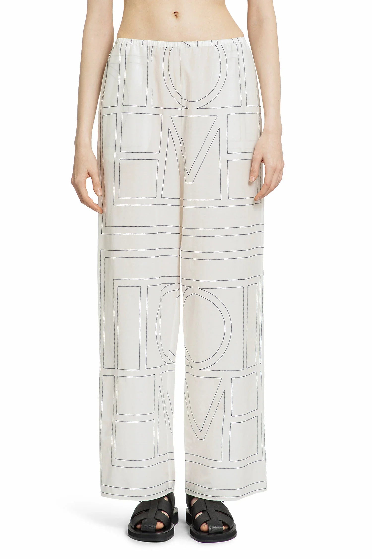 Toteme Monogram Cotton PJ Bottoms, view 2