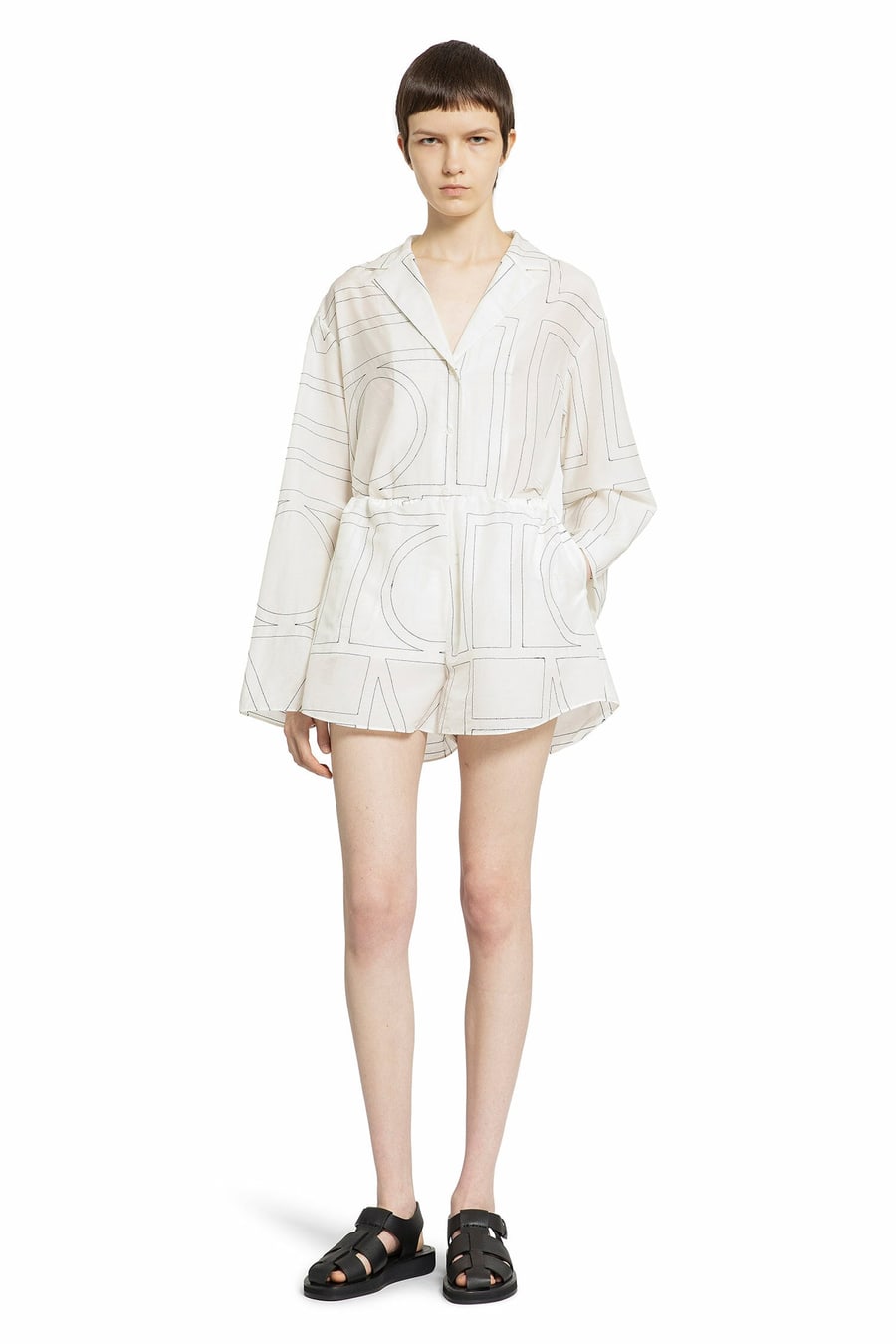 Toteme Monogram Cotton PJ Top, view 5