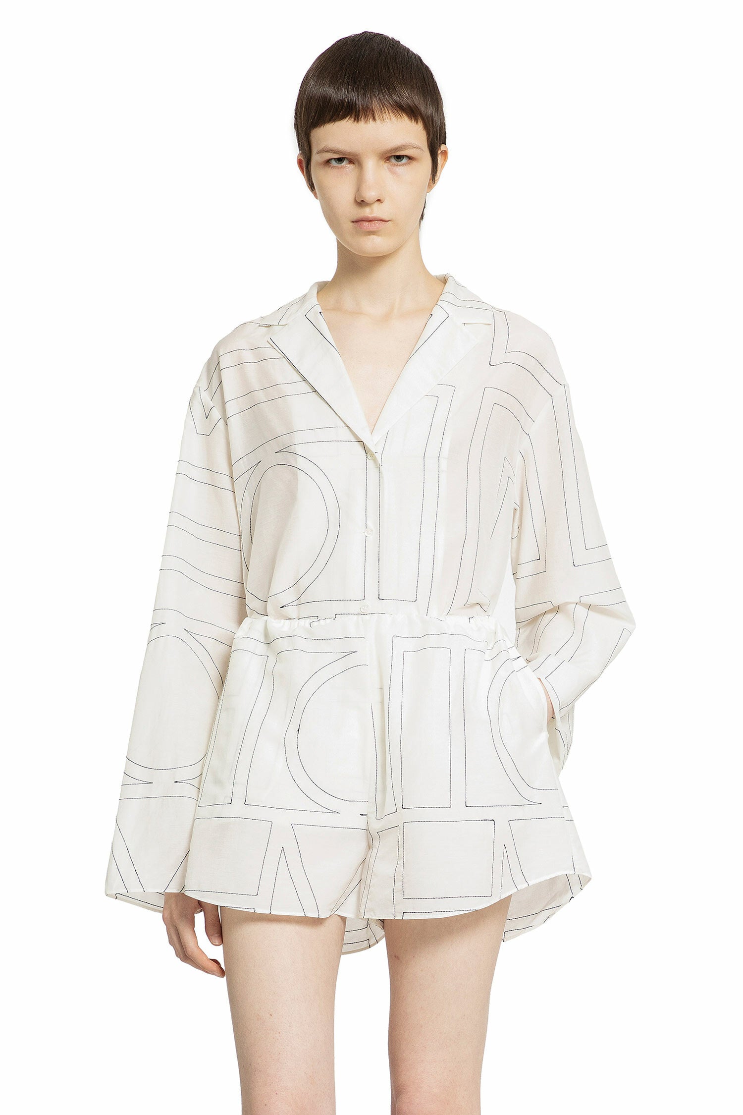 Toteme Monogram Cotton PJ Top